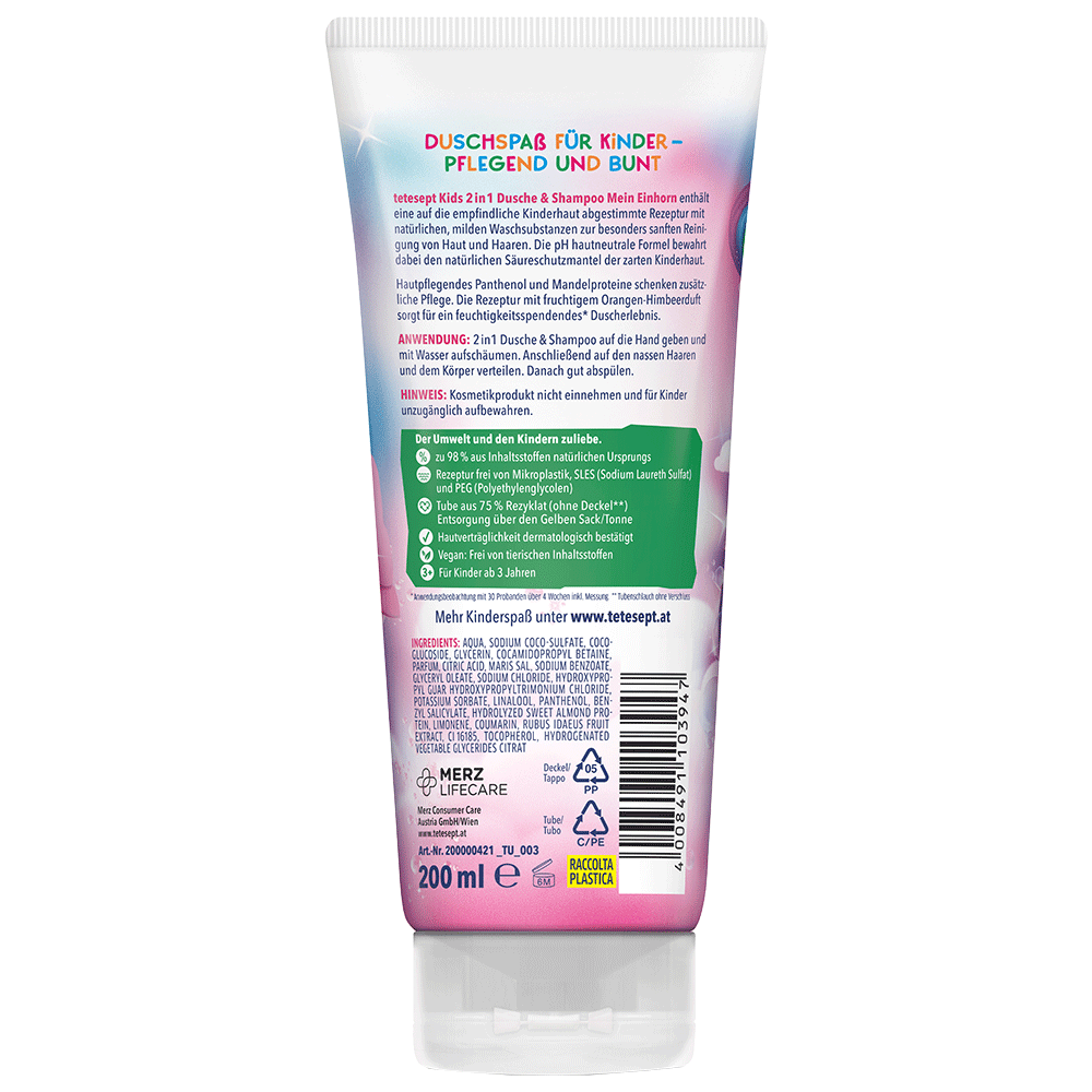Bild: tetesept: Kids 2in1 Dusche & Shampoo Mein Einhorn