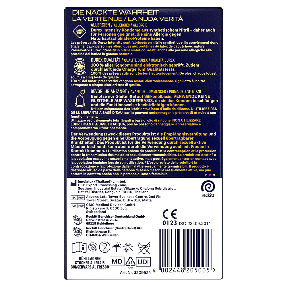 Bild: durex Intensity Premium Latexfrei Kondome Extra Gross XXL