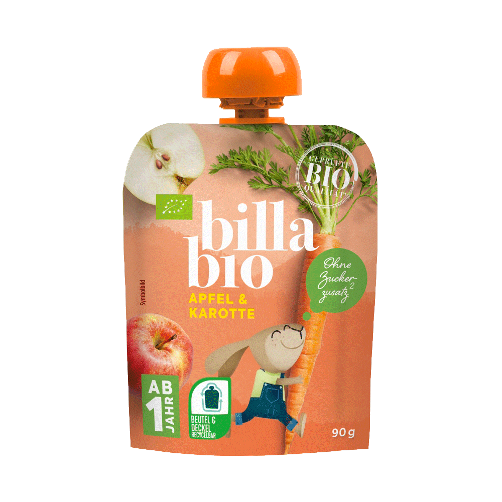 Bild: Billa Bio Quetschie Apfel Karotte