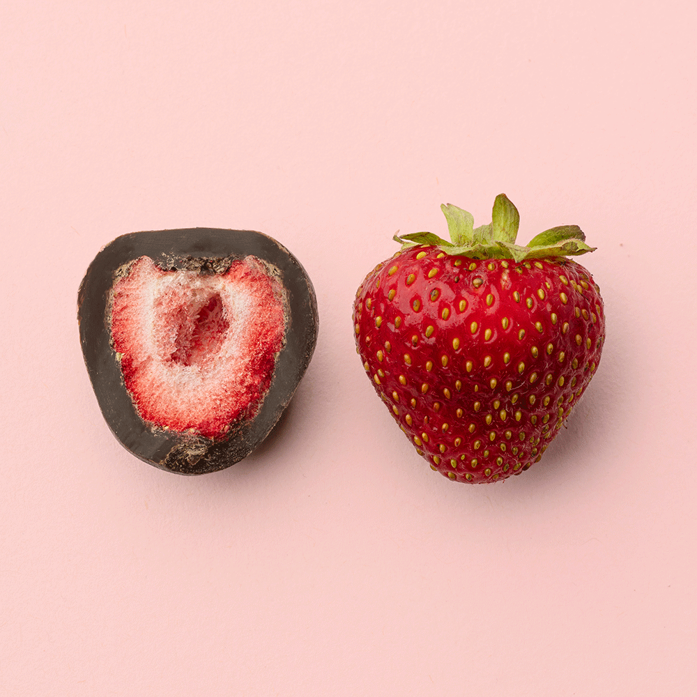 Bild: Fruity souls Erdbeeren in dunkler Schokolade