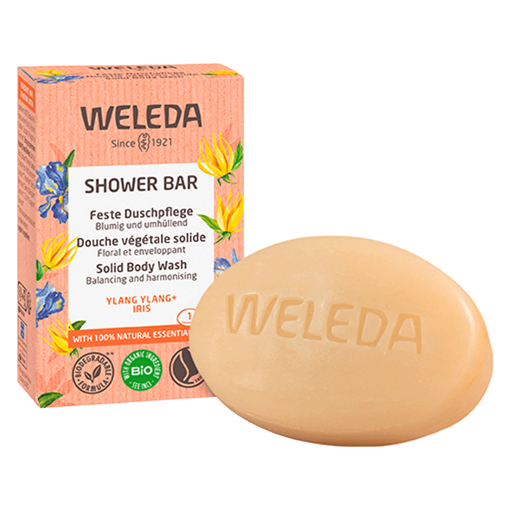 Bild: WELEDA Feste Dusche Ylang Ylang & Iris