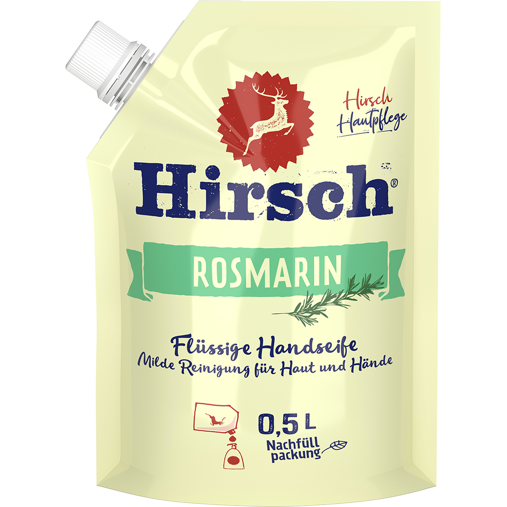 Bild: Hirsch Seife Rosmarin Nachfüllbeutel