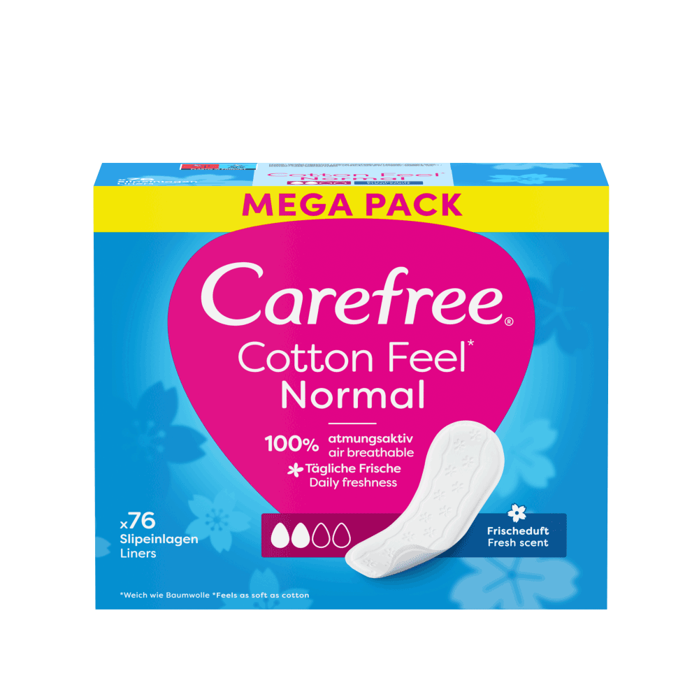 Bild: Carefree Cotton Feel Slipeinlagen Normal mit Frische Duft 