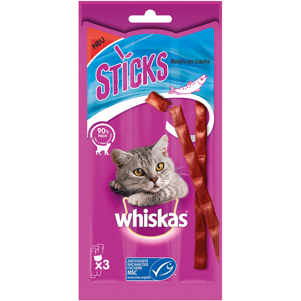 Bild: Whiskas Sticks Reich an Lachs