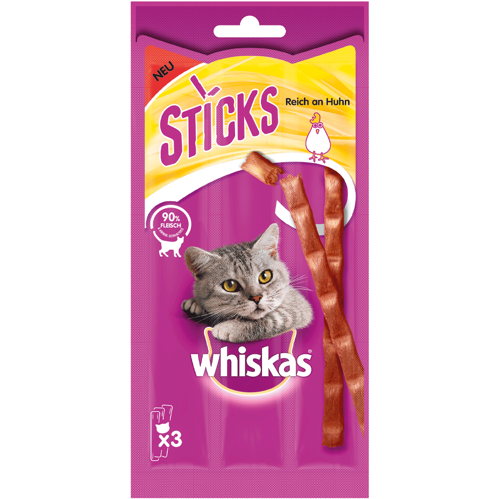 Bild: Whiskas Sticks Reich an Huhn