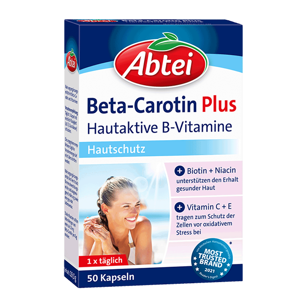 Bild: Abtei Beta-Carotin Plus Hautschutz Kapseln