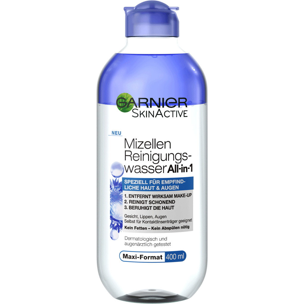 Bild: GARNIER SKIN ACTIVE Mizellen Reinigungswasser All-in-1 empfindliche Haut & Augen