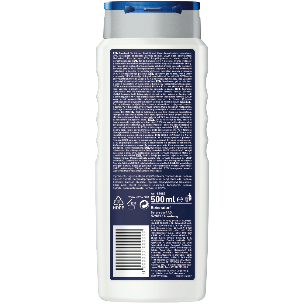 Bild: NIVEA MEN Pflegedusche Sensitive
