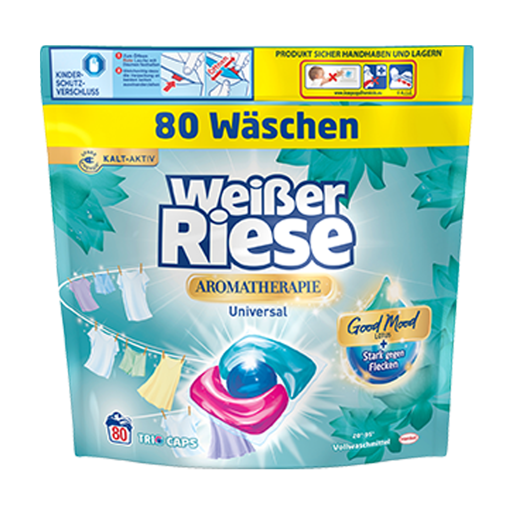 Bild: Weißer Riese Trio Caps Universal Aromatherapie Lotus & Mandelöl
