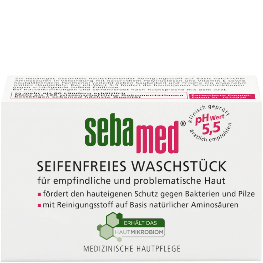 Bild: sebamed seifenfreies Waschstück