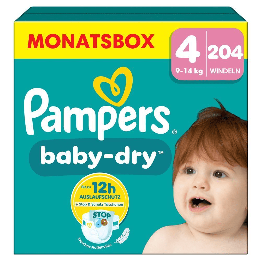 Bild: Pampers Baby-Dry Größe 4, 9kg - 14kg