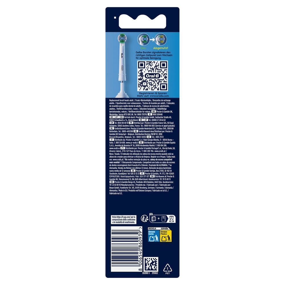 Bild: Oral-B Pro Precision Clean Aufsteckbürsten, Weiß