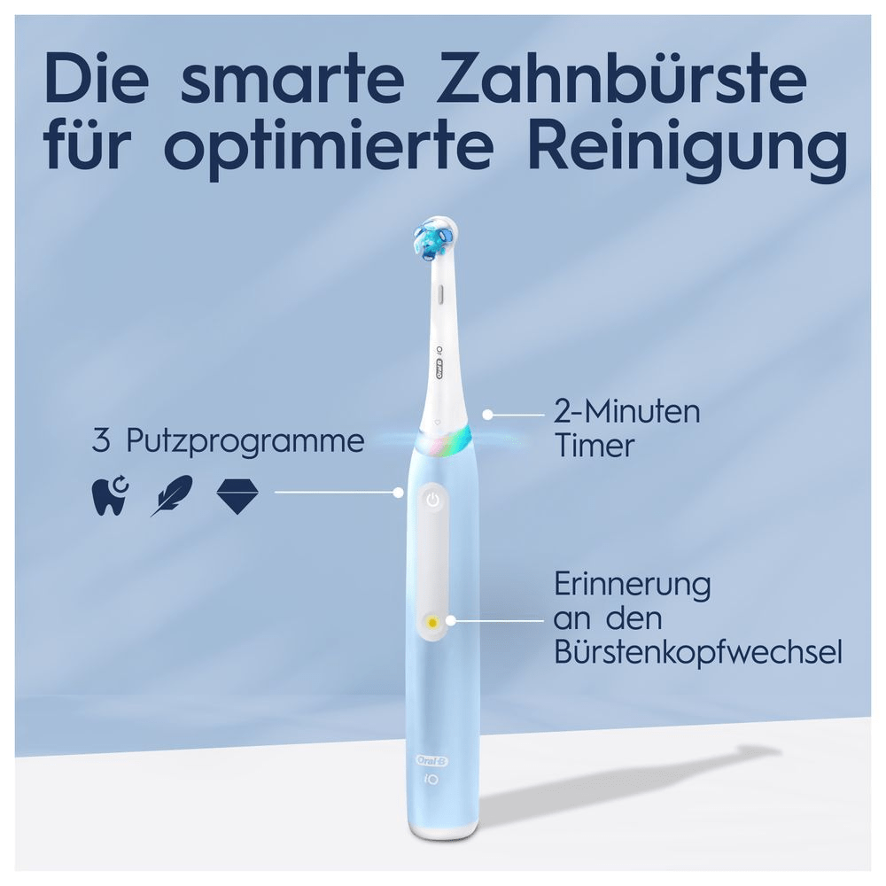 Bild: Oral-B iO Series 3 Elektrische Zahnbürste, Ice Blue