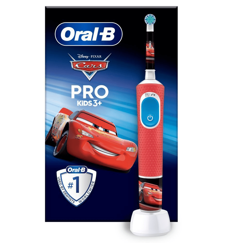 Bild: Oral-B Pro Kids Cars Elektrische Zahnbürste, Rot/Blau