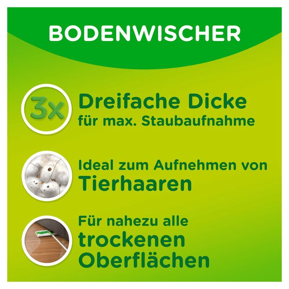 Bild: Swiffer Bodenwischer 3D Clean Trockene Bodentücher Nachfüllpackung
