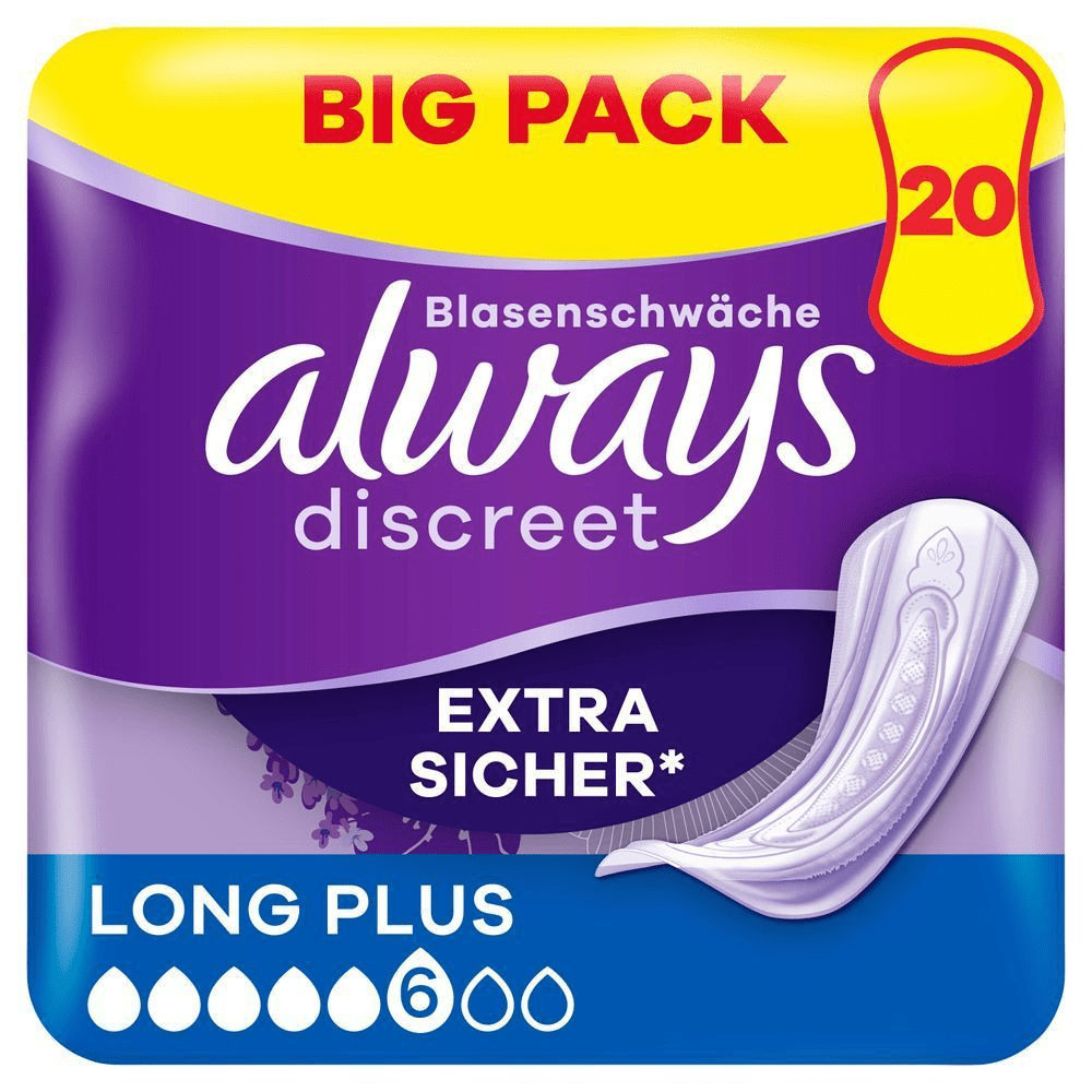 Bild: always Discreet Inkontinenzeinlagen Long Plus