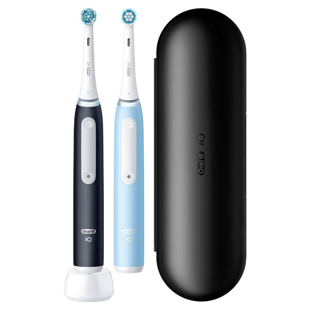 Bild: Oral-B iO Series 3 Elektrische Zahnbürste, Matt Black/Ice Blue