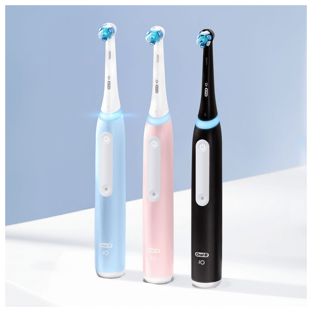 Bild: Oral-B iO Series 3 Elektrische Zahnbürste, Matt Black/Ice Blue