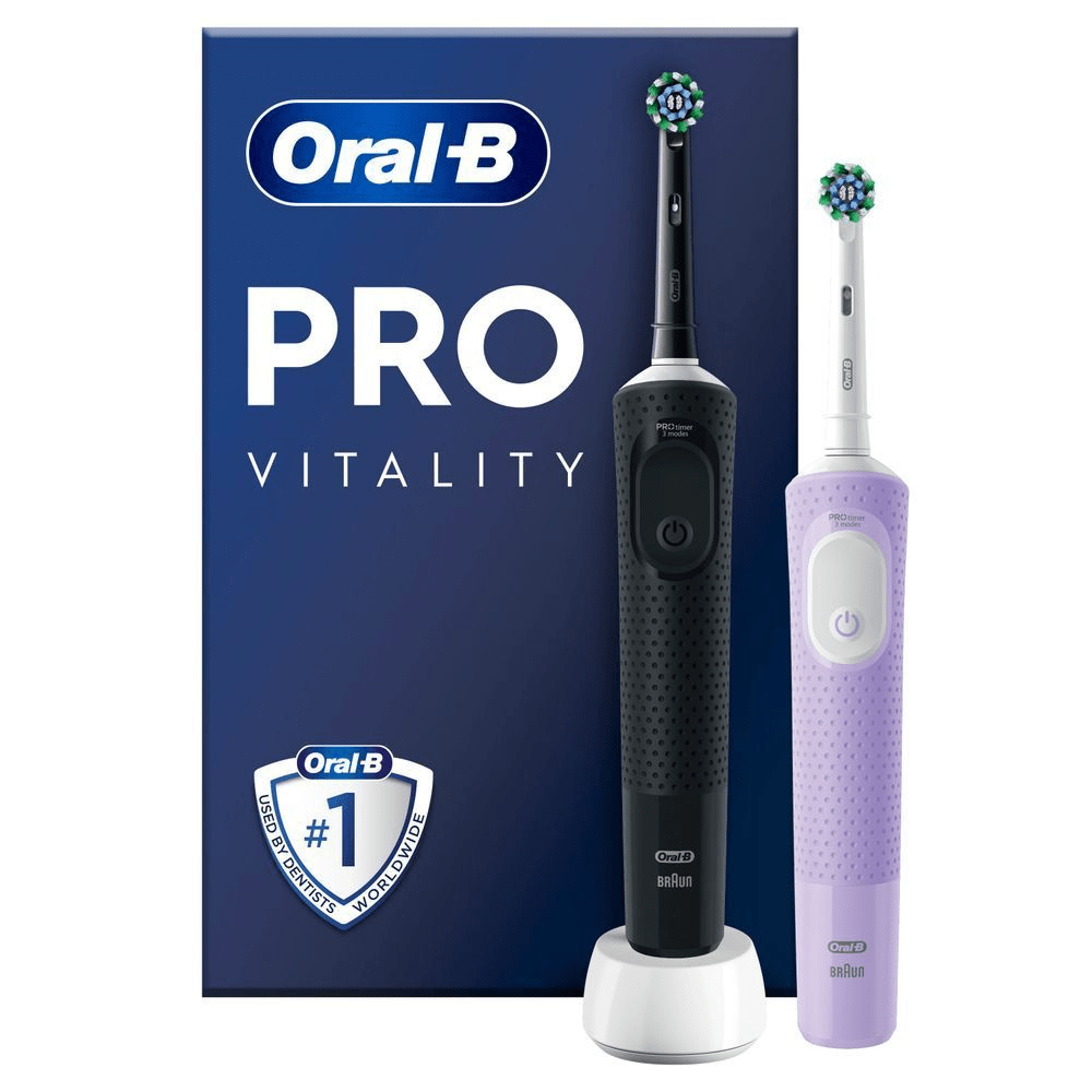 Bild: Oral-B Vitality Pro Elektrische Zahnbürste, Schwarz/Lila