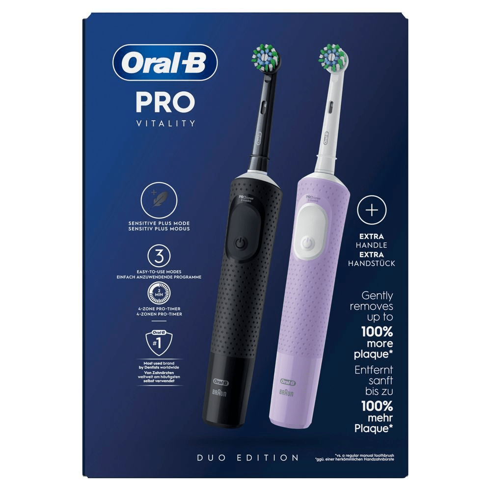 Bild: Oral-B Vitality Pro Elektrische Zahnbürste, Schwarz/Lila