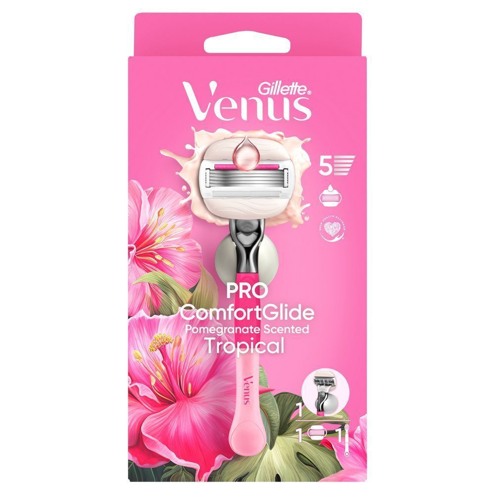 Bild: NO NAME Venus Pro ComfortGlide Damenrasierer mit Granatapfel Duft