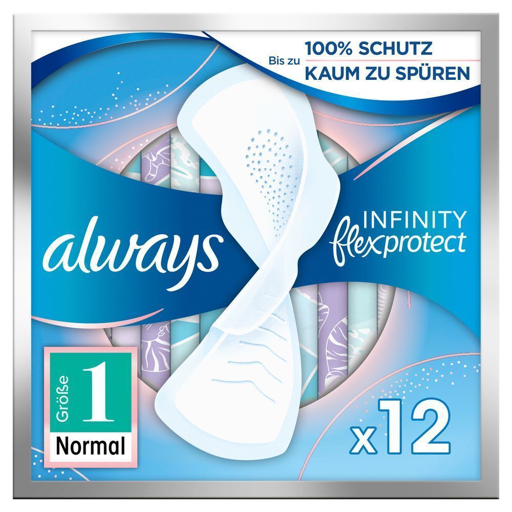 Bild: always Ultra Binde Infinity FlexProtect Normal mit Flügeln