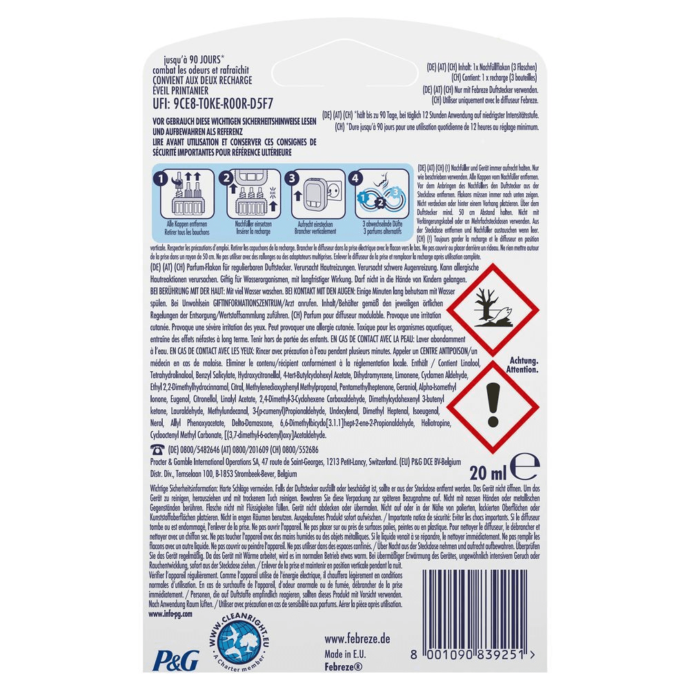 Bild: Febreze 3Volution Aprilfrisch Duftstecker Nachfüller