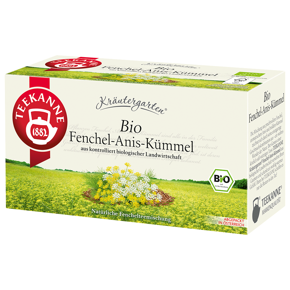 Bild: TEEKANNE Bio Tee Fenchel-Anis-Kümmel