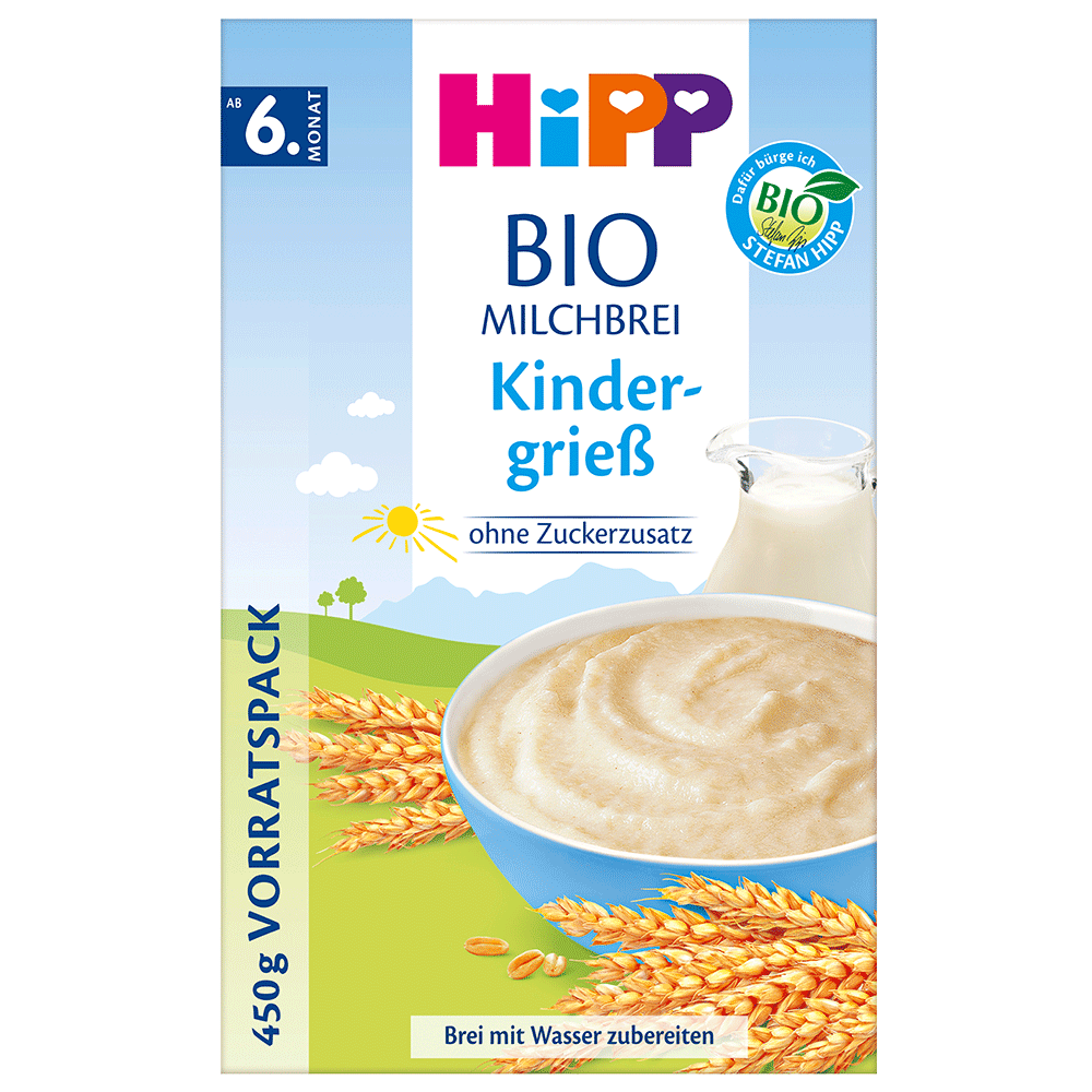 Bild: HiPP Bio Milchbrei Kindergrieß