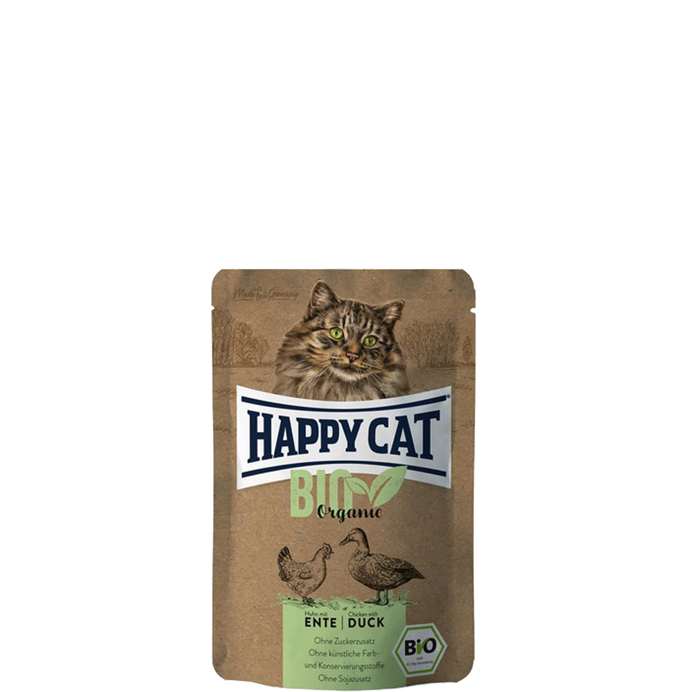 Bild: Happy Cat Bio Pouch Huhn Ente