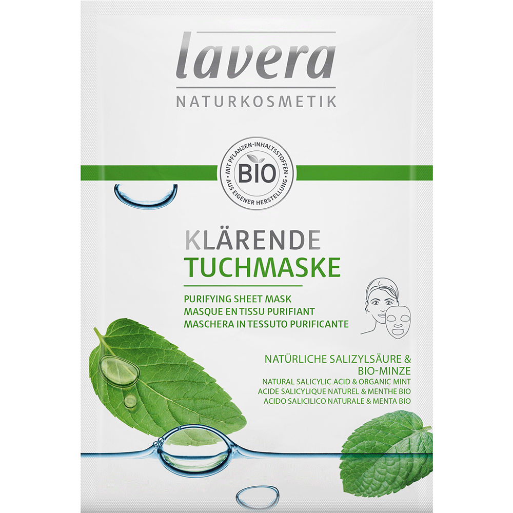 Bild: lavera Klärende Tuchmaske Salizylsäure & Minze