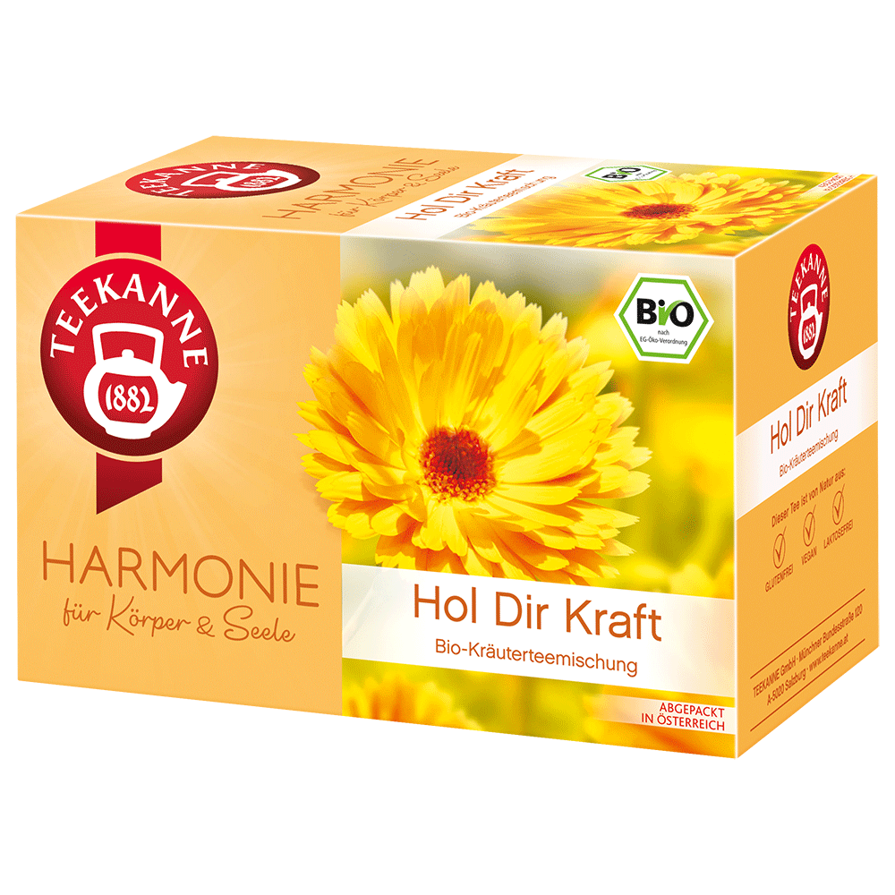 Bild: TEEKANNE Bio Tee Harmonie Hol Dir Kraft