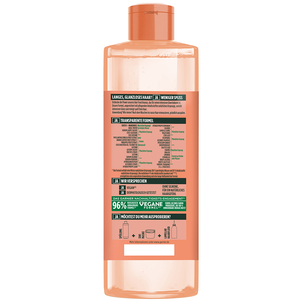 Bild: GARNIER FRUCTIS Ananas Hair Food Glanzverleihendes Shampoo