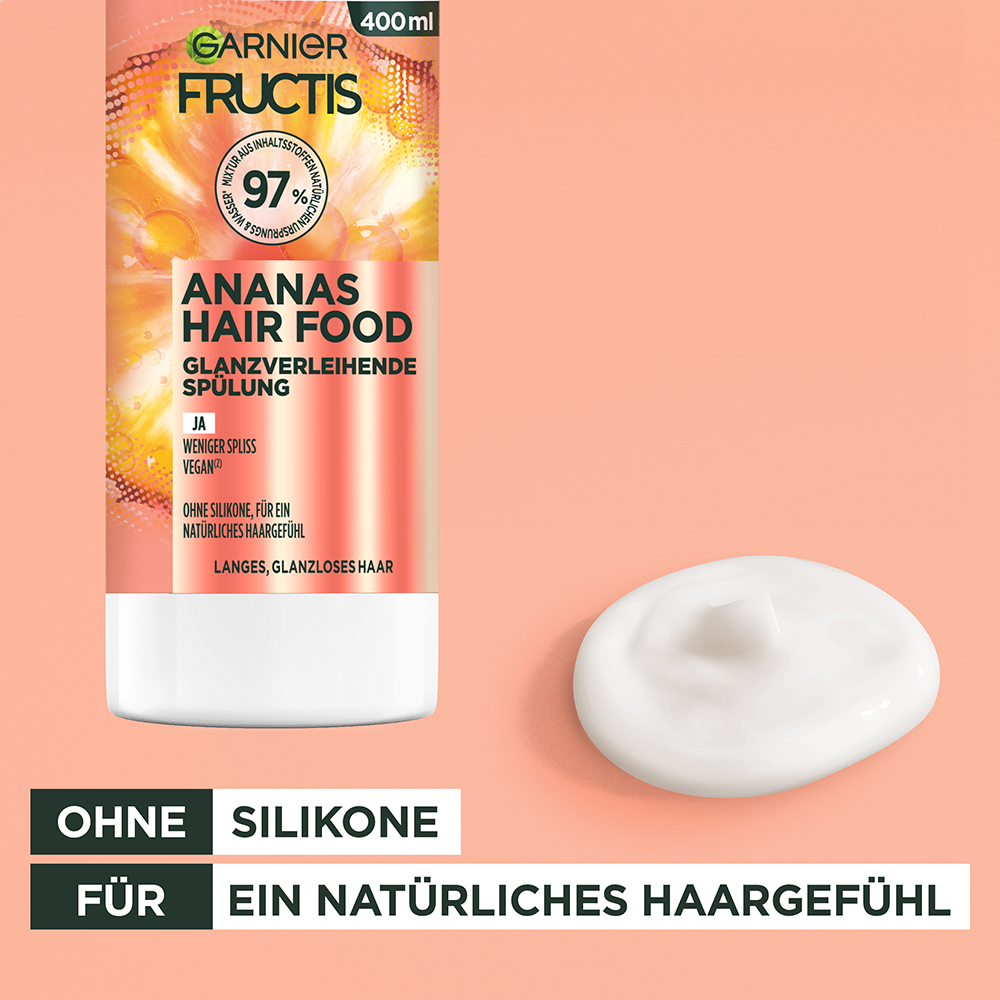 Bild: GARNIER FRUCTIS Ananas Hair Food Glanzverleihende Spülung