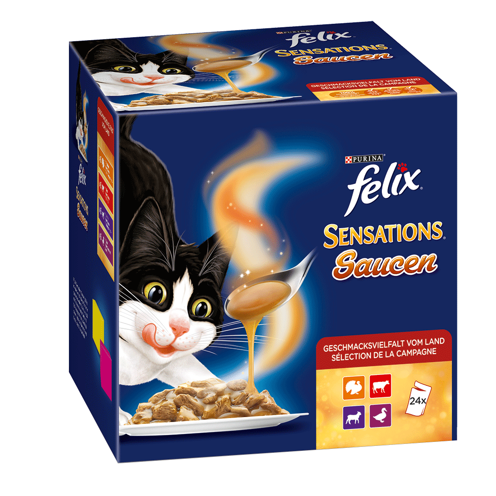 Bild: Felix Sensations Saucen mit Truthahn, Rind, Lamm und Ente