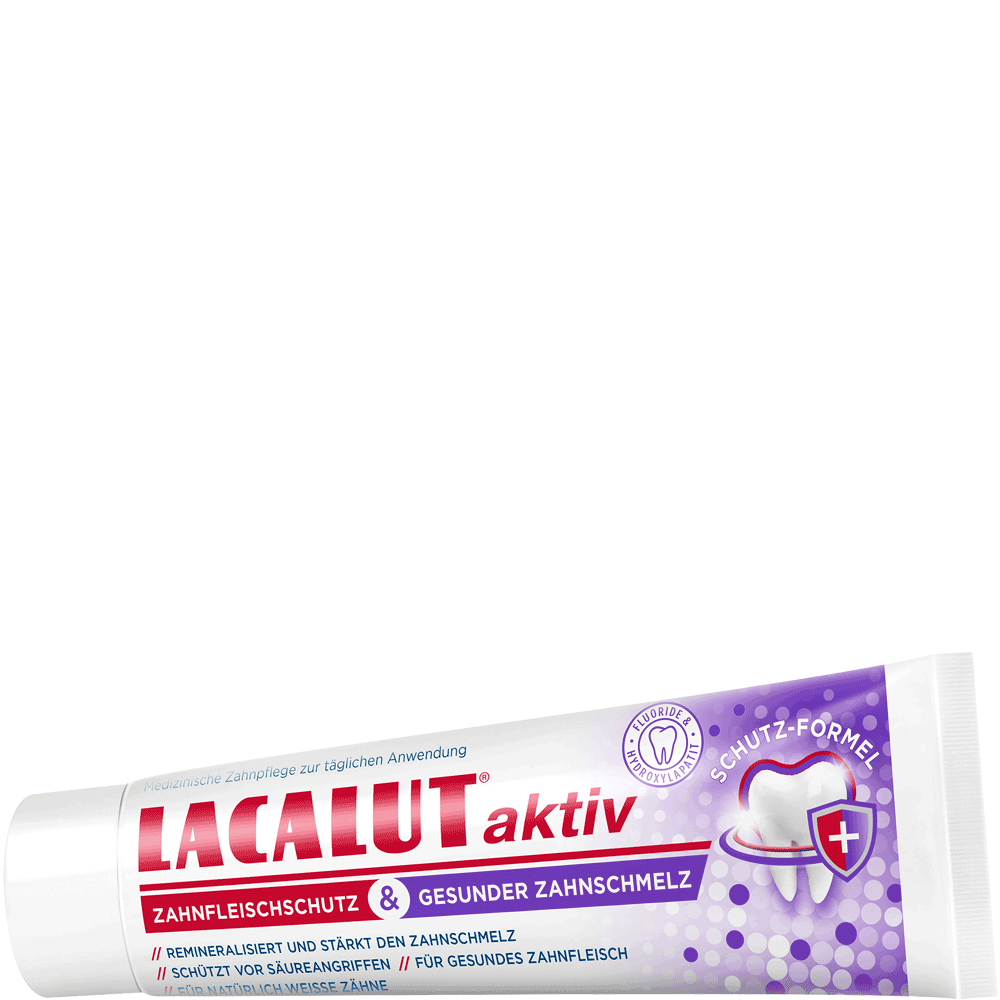 Bild: LACALUT aktiv Zahncreme Zahnfleischschutz & gesunder Zahnschmelz