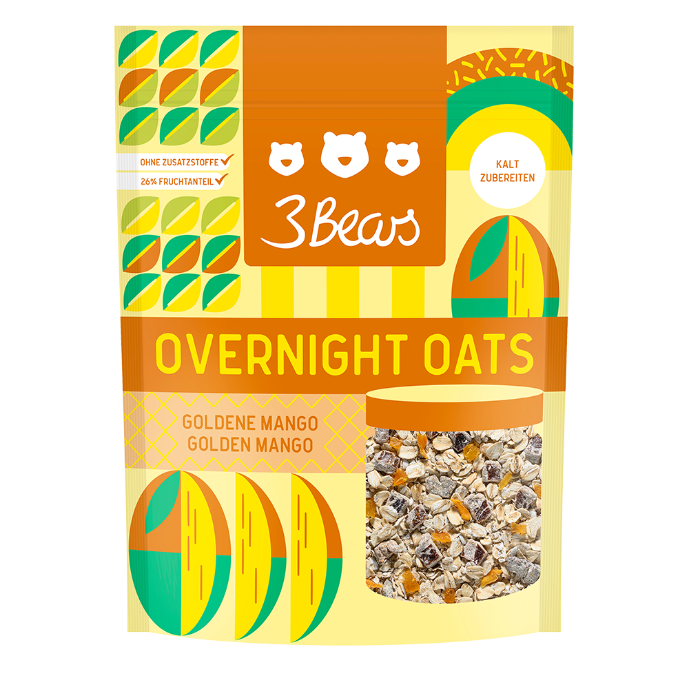 Bild: 3Bears Overnight Oats Goldene Mango