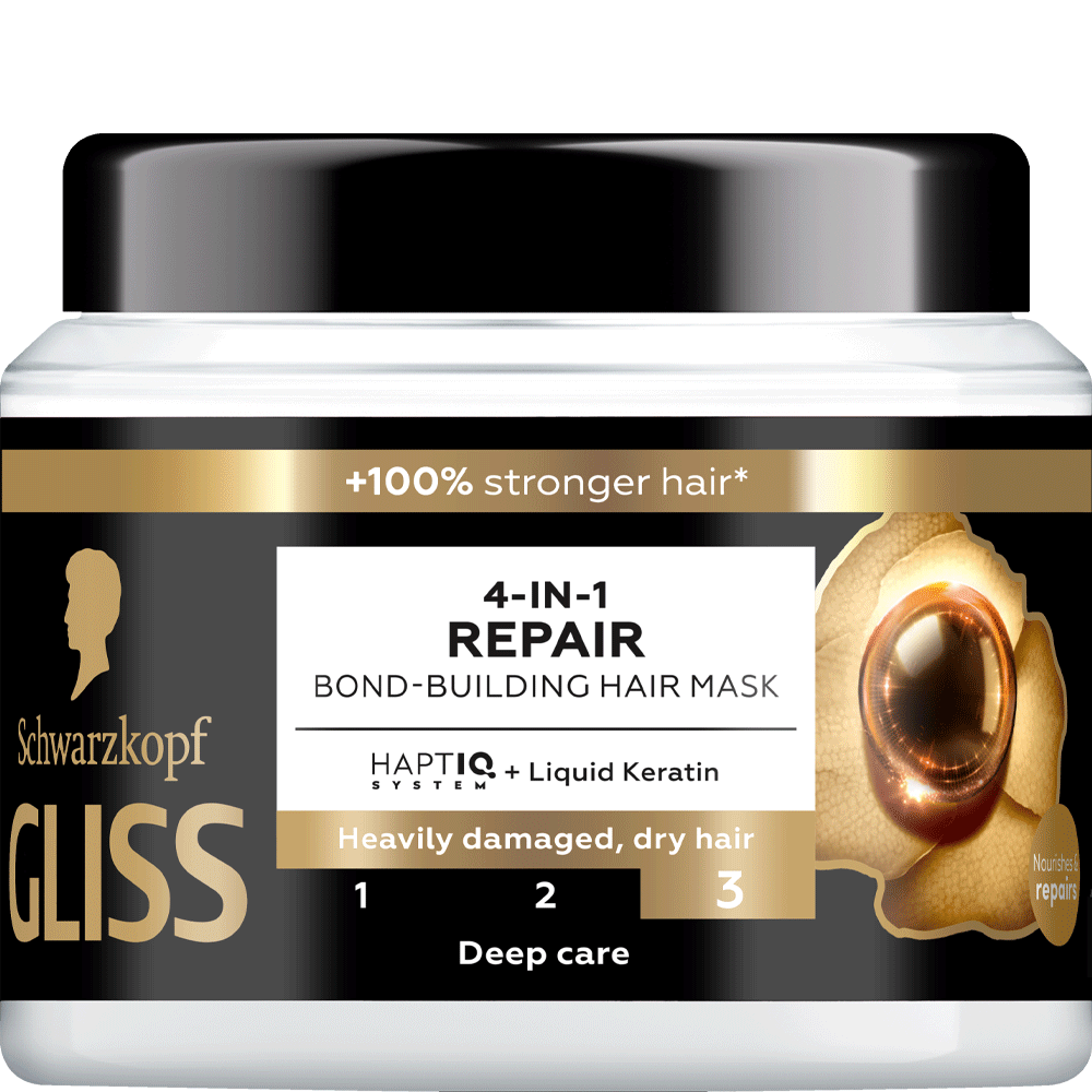 Bild: Schwarzkopf GLISS 4in1 Repair Bond Building Haarmaske