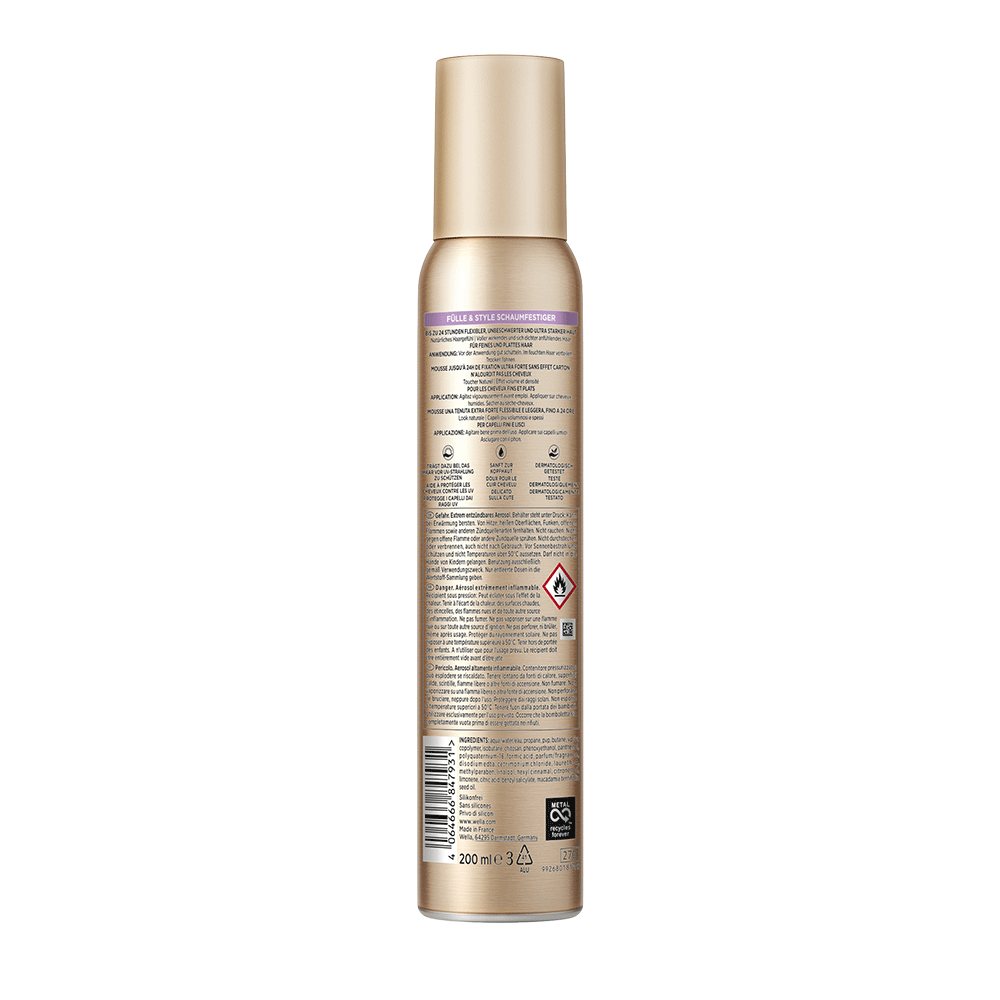 Bild: WELLA wellaflex Schaumfestiger Fülle & Style