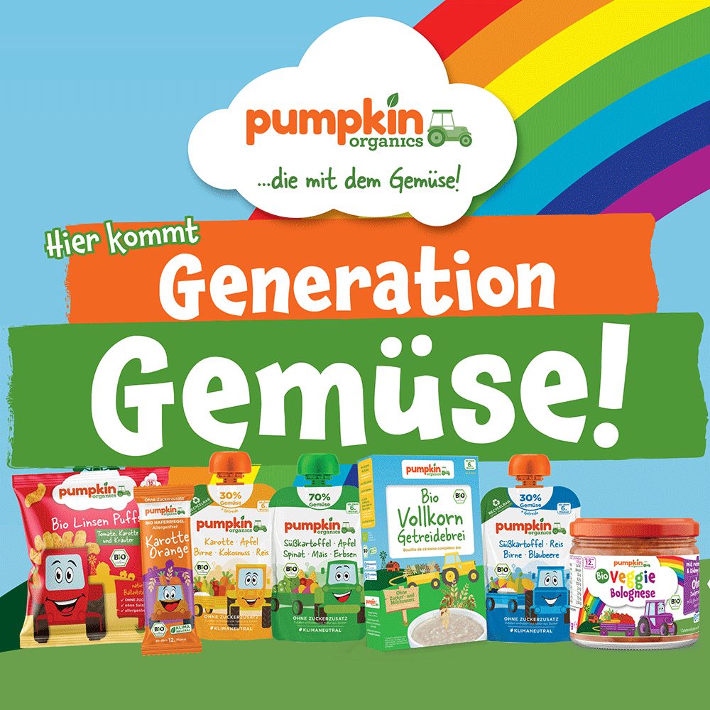 Bild: pumpkin organics Bio Zaubermix Fruchtchips Banane, Mango, Kiwi, Apfel unc Erdbeere