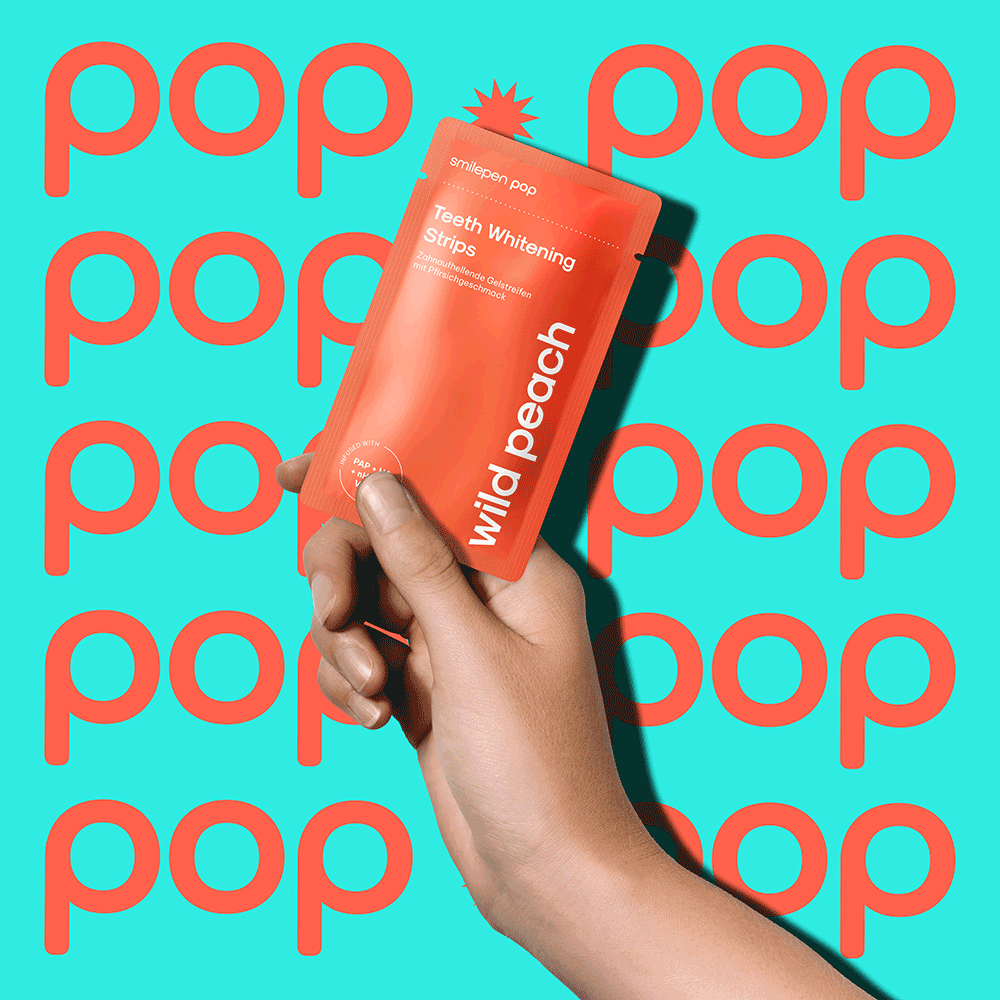 Bild: Smilepen Pop Teeth Whitening Strips Wild Peach