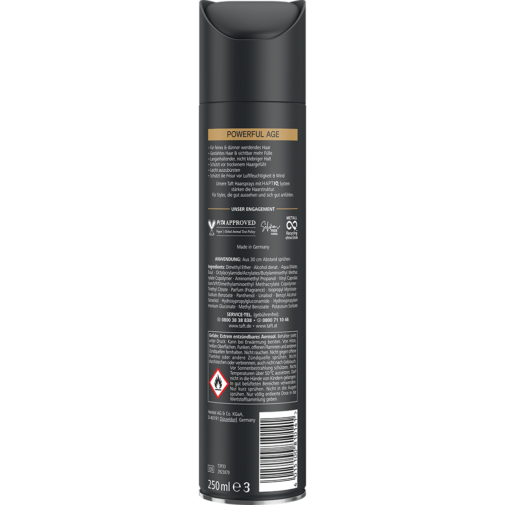Bild: Schwarzkopf taft Haarspray Powerful Age