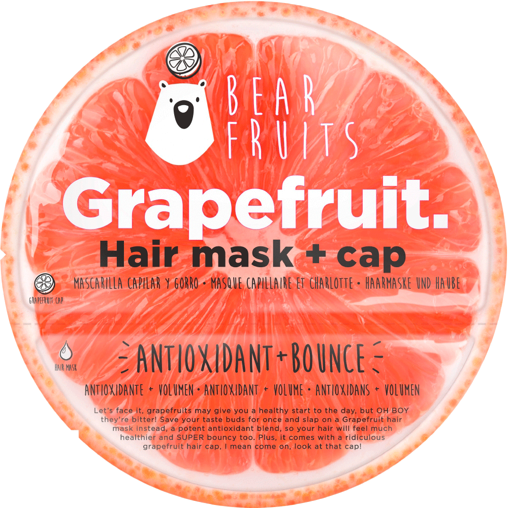 Bild: Bear Fruits Grapefruit Haarmaske mit Haube