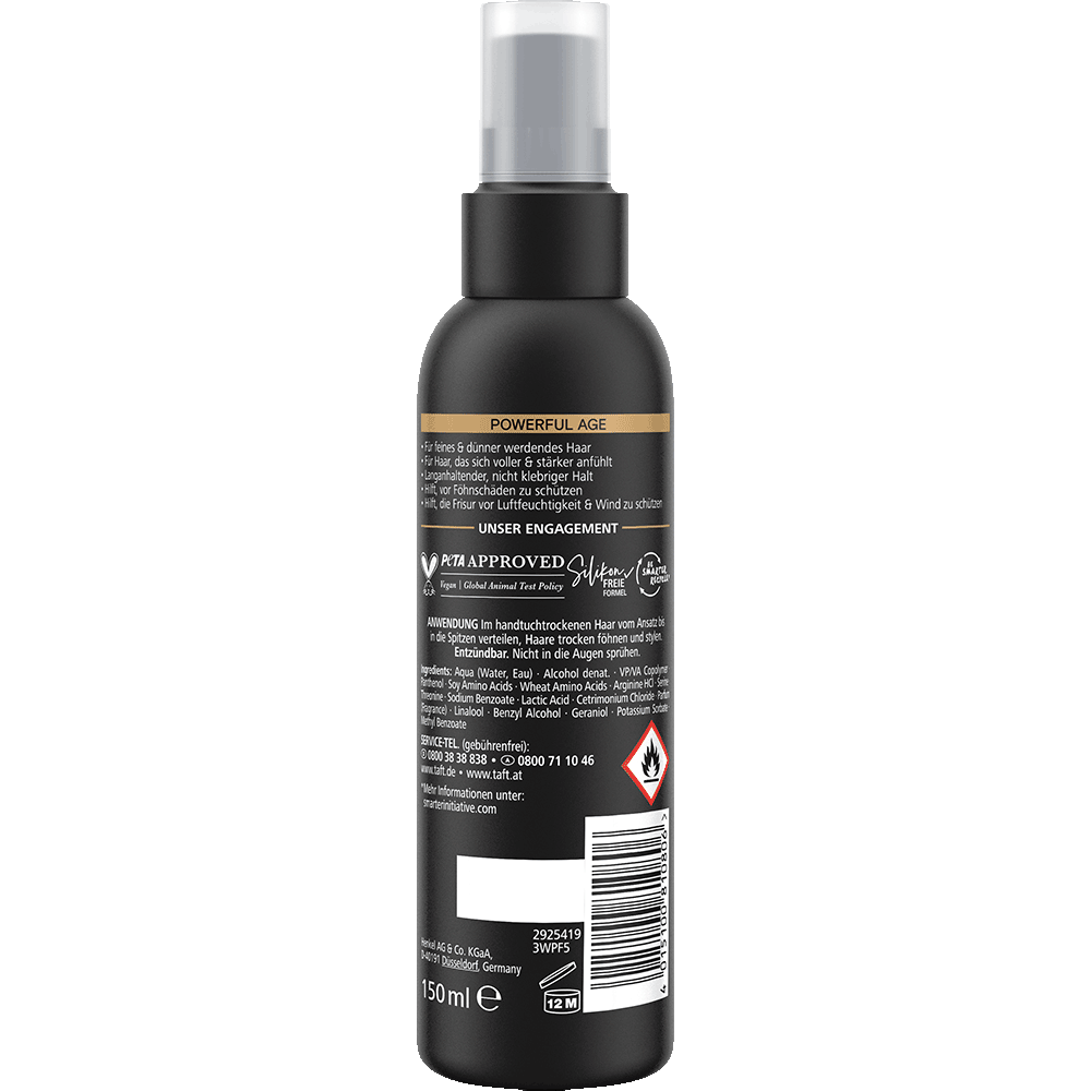 Bild: Schwarzkopf taft Föhnspray Powerful Age