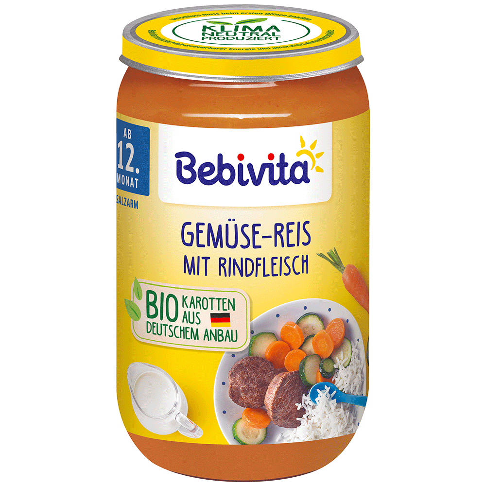 Bild: Bebivita Gemüse Reis mit Rindfleisch