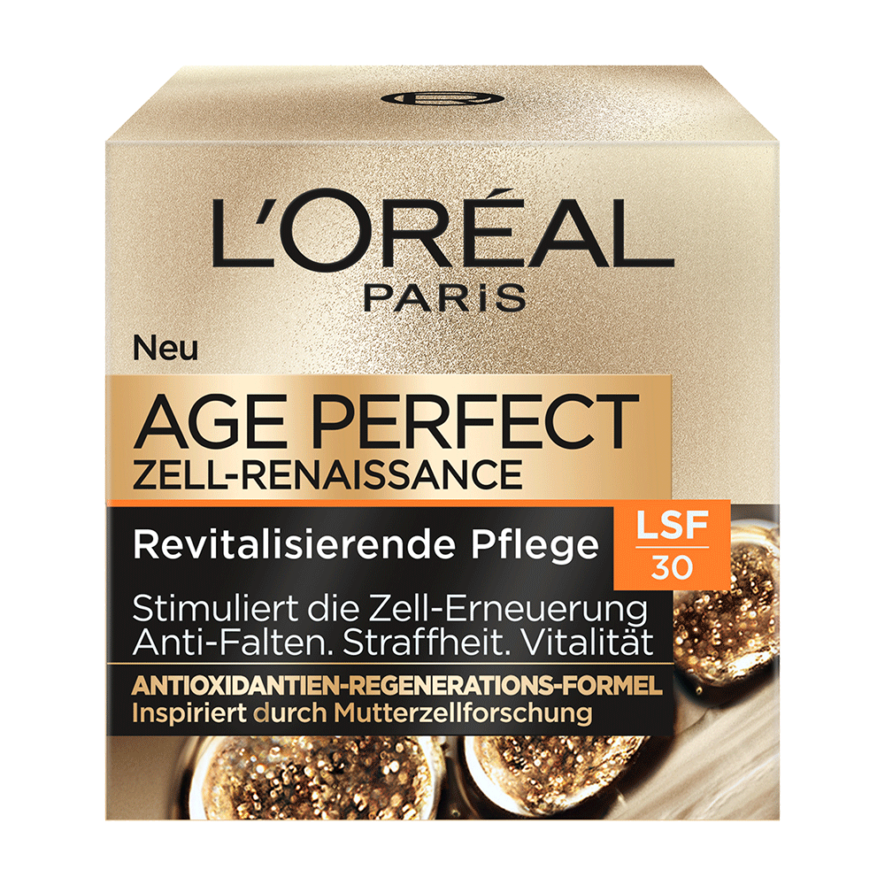 Bild: L'ORÉAL PARIS Age Perfect Zell-Renaissance Revitalisierende Pflege LSF 30