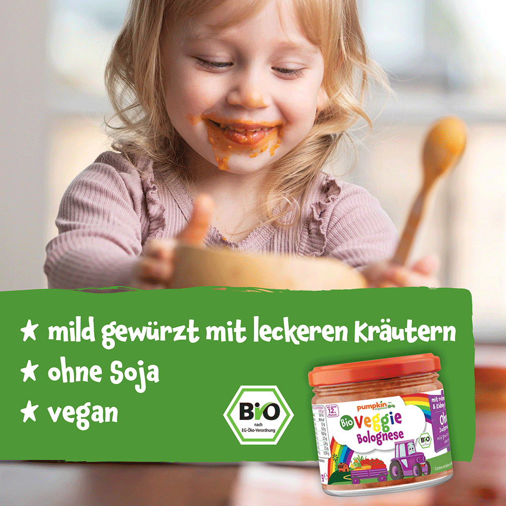 Bild: pumpkin organics Bio Veggie Bolognese