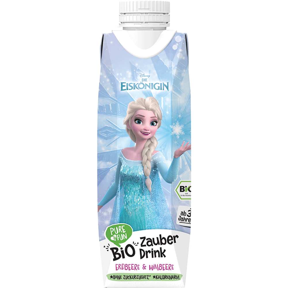 Bild: hejo! BIO Zauber Drink Erdbeere und Himbeere, Die Eiskönigin