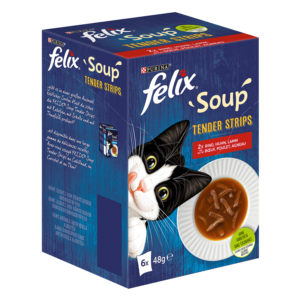 Bild: Felix Soup Tender Strips mit Rind, Huhn und Lamm