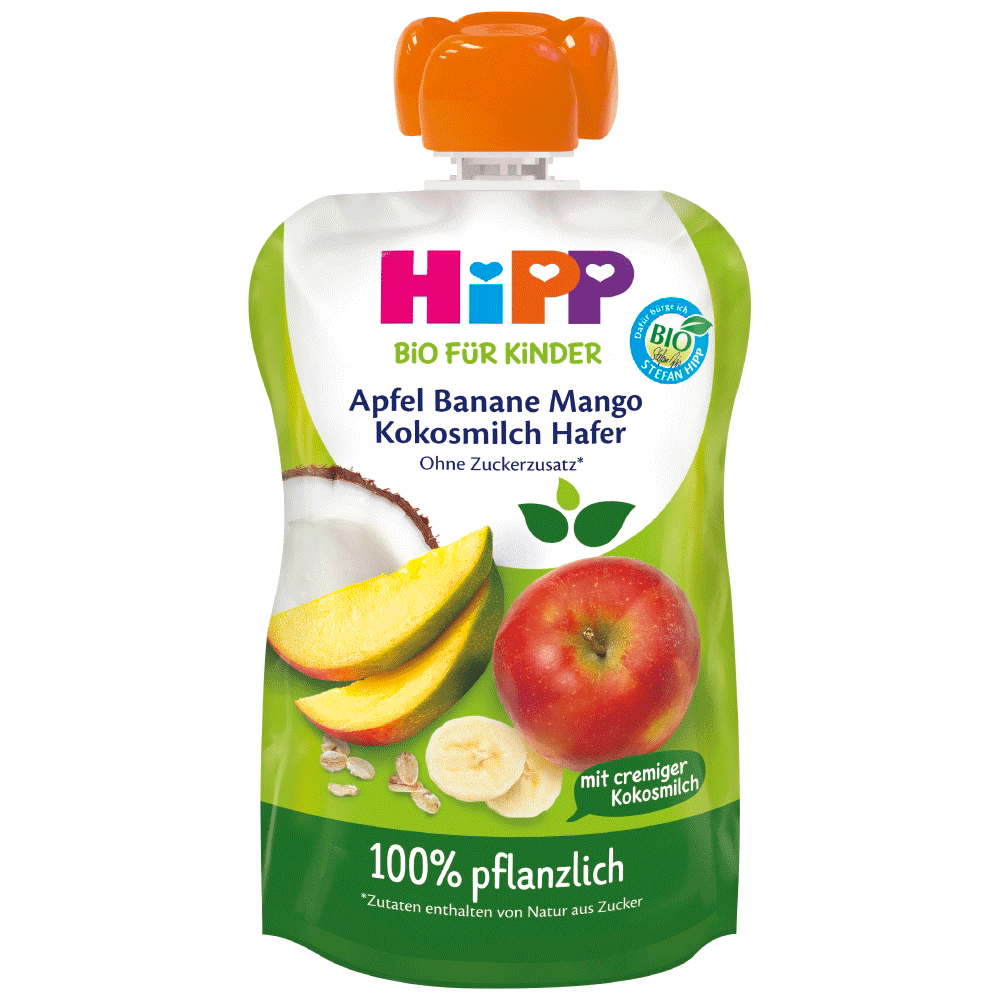 Bild: HiPP Quetschie Apfel Banane Mango Kokosmilch Hafer